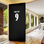 New Zealand Maori Rugby Custom Door Cover Aotearoa Tribal Motif Retro Concept