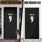 New Zealand Maori Rugby Custom Door Cover Aotearoa Tribal Motif Retro Concept