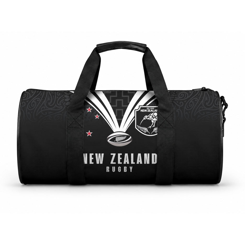 New Zealand Maori Rugby Duffle Bag Aotearoa Tribal Motif Retro Concept