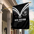 New Zealand Maori Rugby Garden Flag Aotearoa Tribal Motif Retro Concept