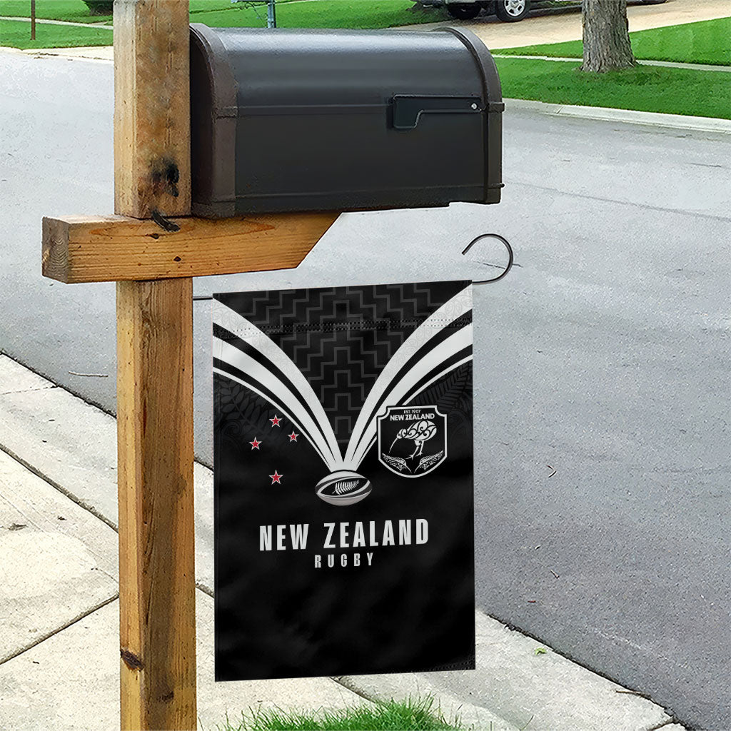 New Zealand Maori Rugby Garden Flag Aotearoa Tribal Motif Retro Concept