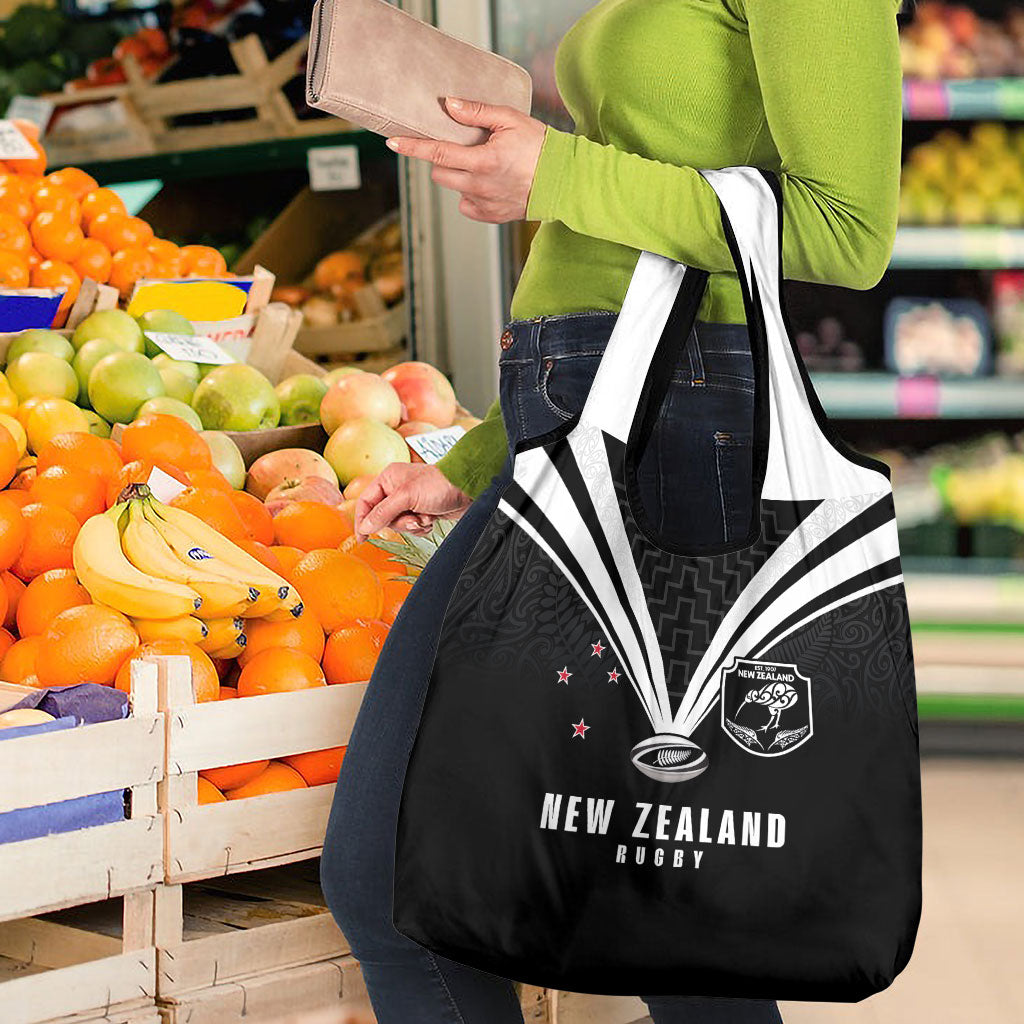 New Zealand Maori Rugby Grocery Bag Aotearoa Tribal Motif Retro Concept