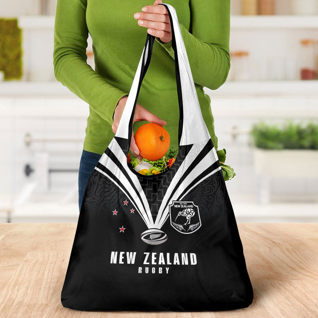 New Zealand Maori Rugby Grocery Bag Aotearoa Tribal Motif Retro Concept