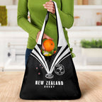 New Zealand Maori Rugby Grocery Bag Aotearoa Tribal Motif Retro Concept