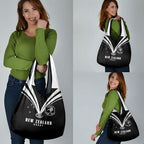 New Zealand Maori Rugby Grocery Bag Aotearoa Tribal Motif Retro Concept