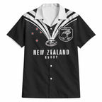 New Zealand Maori Rugby Custom Hawaiian Shirt Aotearoa Tribal Motif Retro Concept