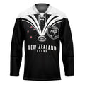 New Zealand Maori Rugby Custom Hockey Jersey Aotearoa Tribal Motif Retro Concept