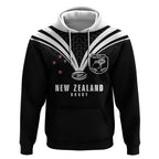 New Zealand Maori Rugby Custom Hoodie Aotearoa Tribal Motif Retro Concept