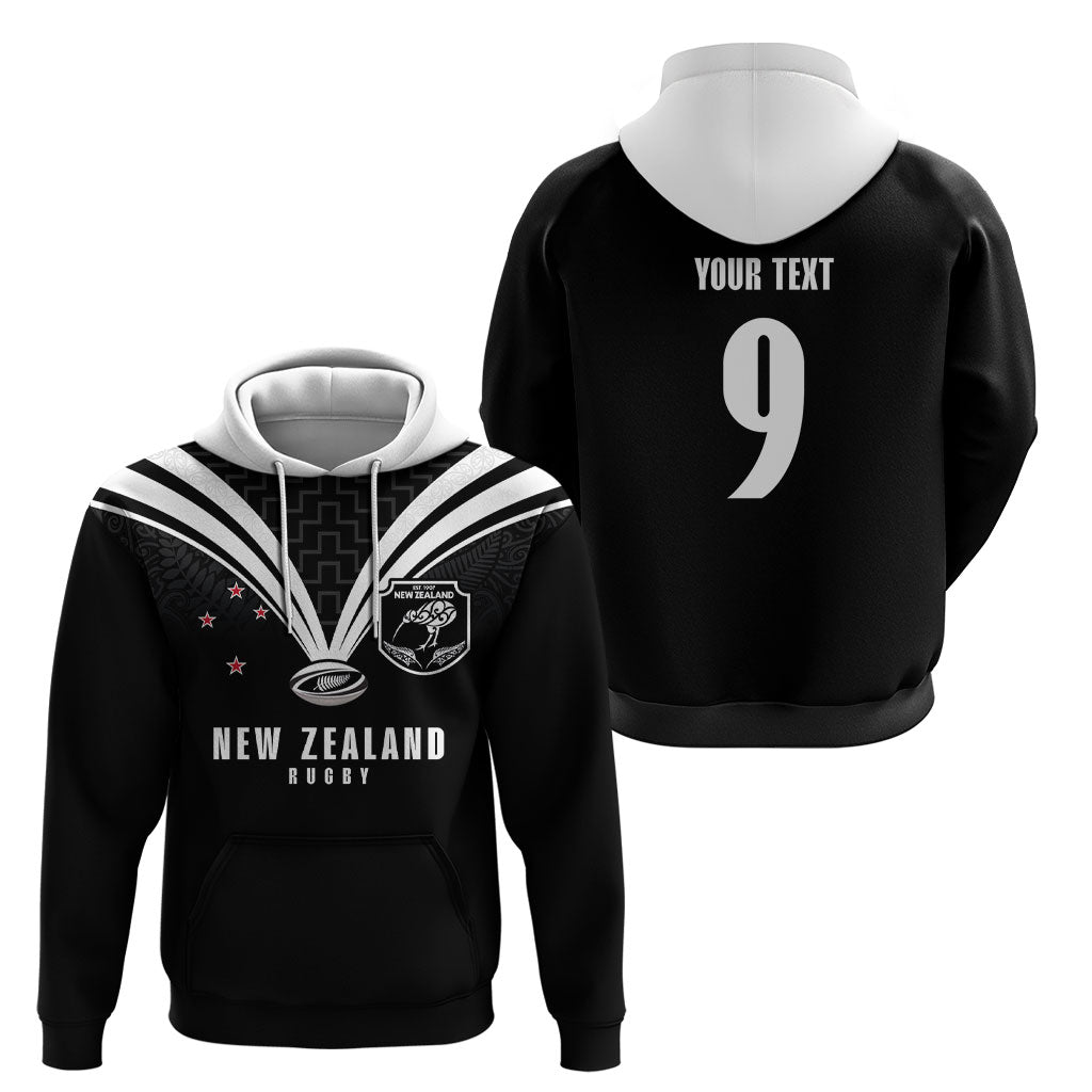 New Zealand Maori Rugby Custom Hoodie Aotearoa Tribal Motif Retro Concept