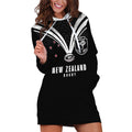 New Zealand Maori Rugby Custom Hoodie Dress Aotearoa Tribal Motif Retro Concept