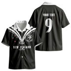 New Zealand Maori Rugby Custom Kid Hawaiian Shirt Aotearoa Tribal Motif Retro Concept