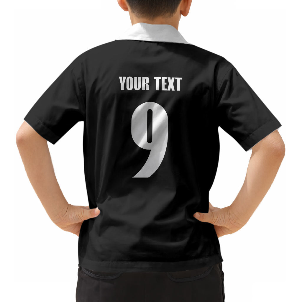 New Zealand Maori Rugby Custom Kid Hawaiian Shirt Aotearoa Tribal Motif Retro Concept
