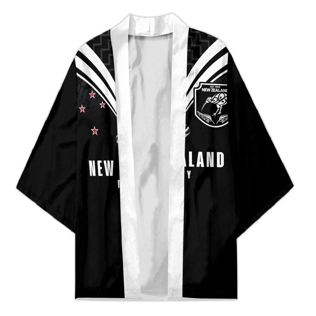 New Zealand Maori Rugby Custom Kimono Aotearoa Tribal Motif Retro Concept