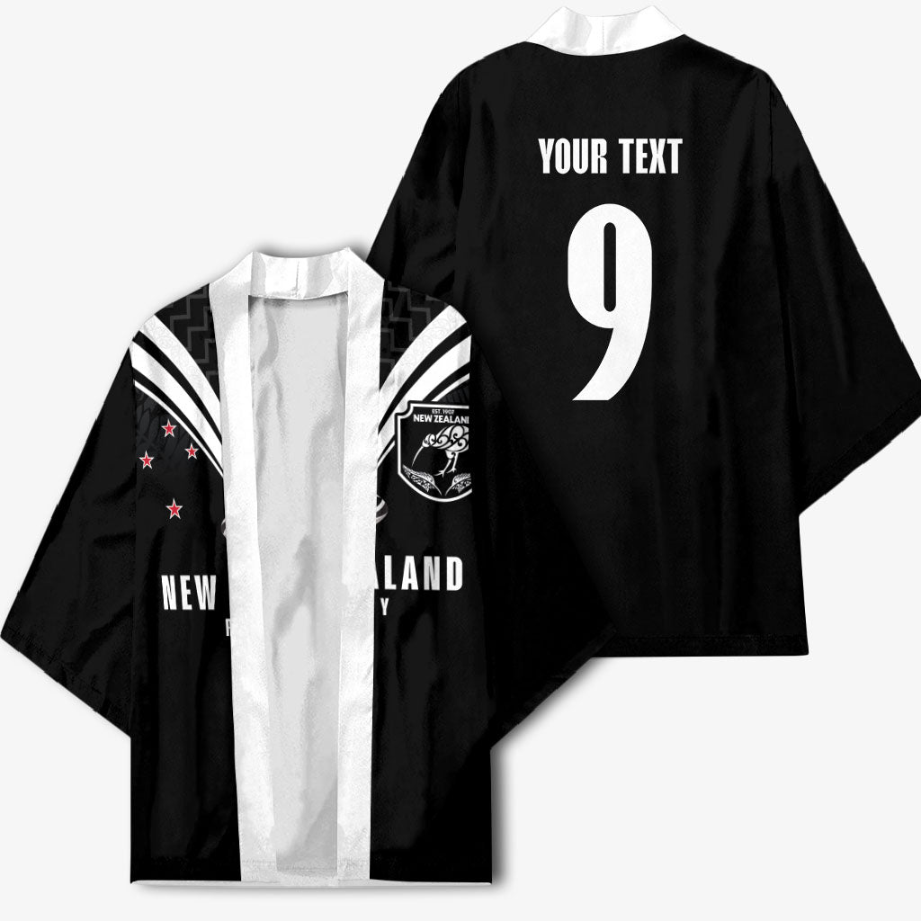 New Zealand Maori Rugby Custom Kimono Aotearoa Tribal Motif Retro Concept