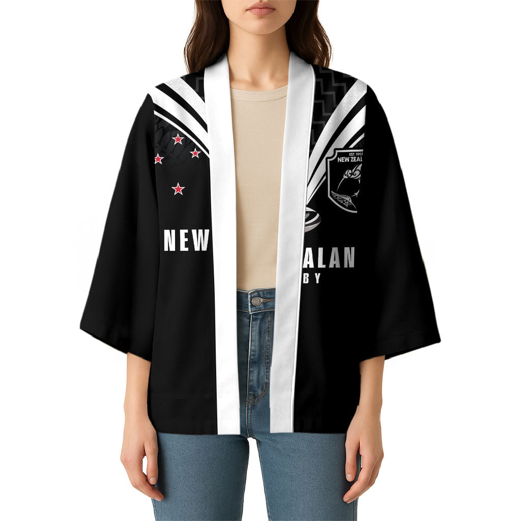 New Zealand Maori Rugby Custom Kimono Aotearoa Tribal Motif Retro Concept