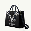New Zealand Maori Rugby Leather Bag Aotearoa Tribal Motif Retro Concept