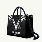 New Zealand Maori Rugby Leather Bag Aotearoa Tribal Motif Retro Concept