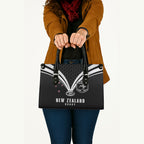 New Zealand Maori Rugby Leather Bag Aotearoa Tribal Motif Retro Concept
