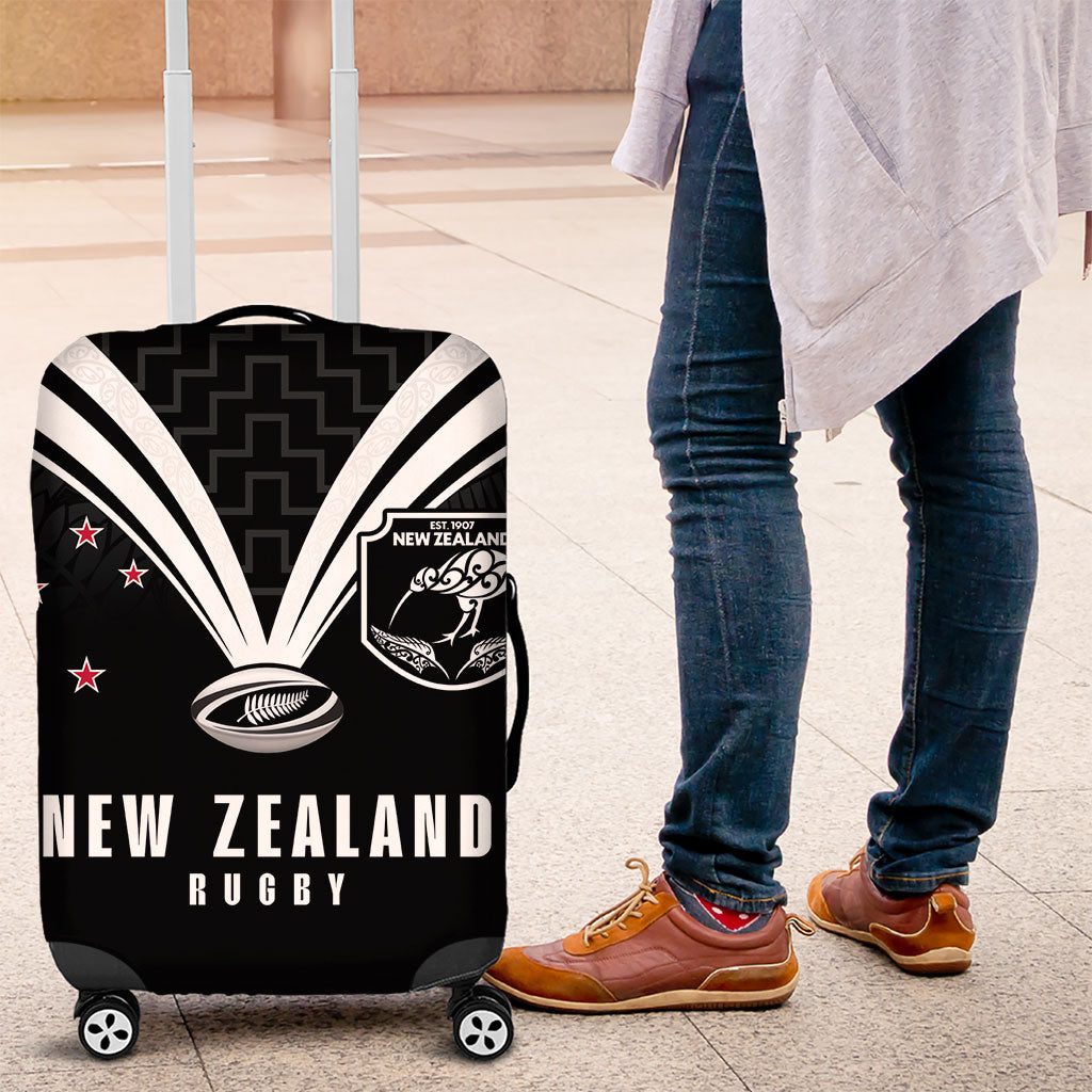New Zealand Maori Rugby Luggage Cover Aotearoa Tribal Motif Retro Concept
