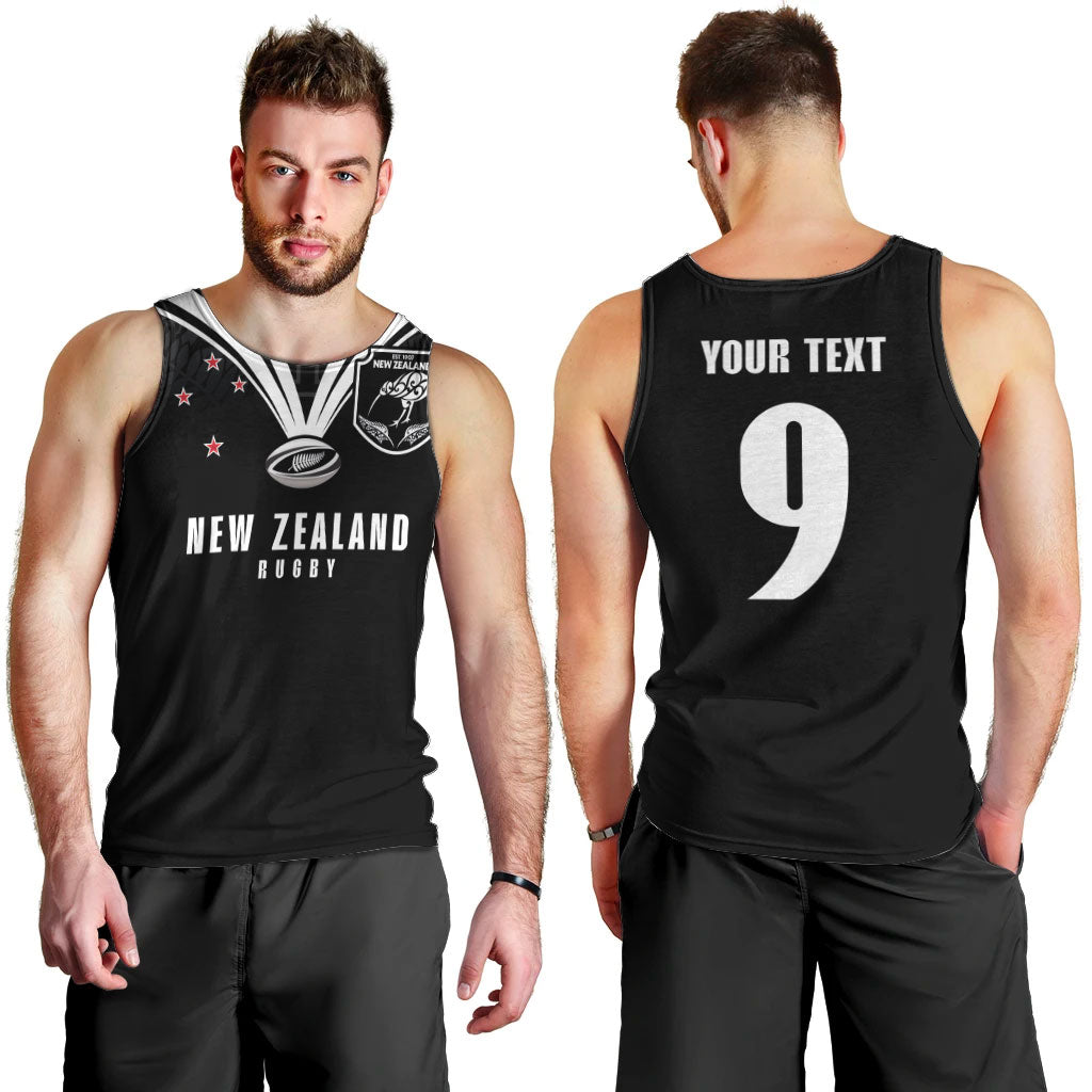 New Zealand Maori Rugby Custom Men Tank Top Aotearoa Tribal Motif Retro Concept