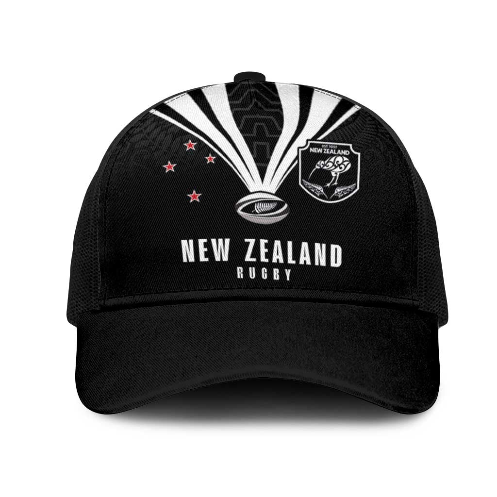 New Zealand Maori Rugby Mesh Trucker Cap Aotearoa Tribal Motif Retro Concept