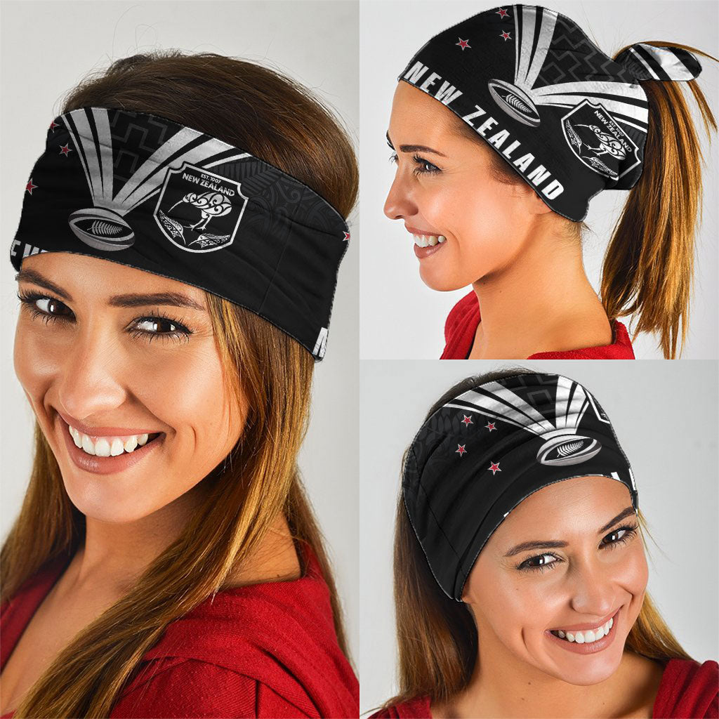 New Zealand Maori Rugby Neck Gaiter Aotearoa Tribal Motif Retro Concept