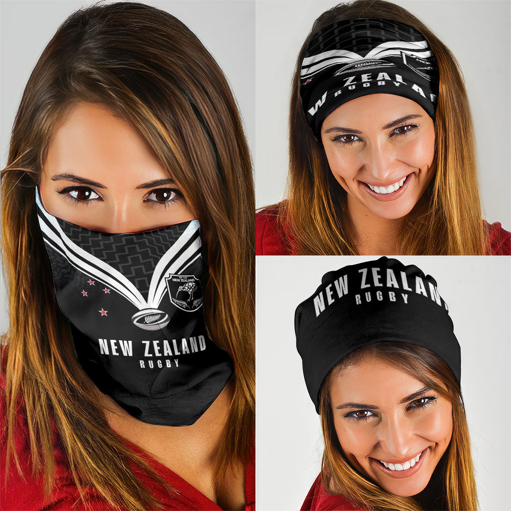 New Zealand Maori Rugby Neck Gaiter Aotearoa Tribal Motif Retro Concept