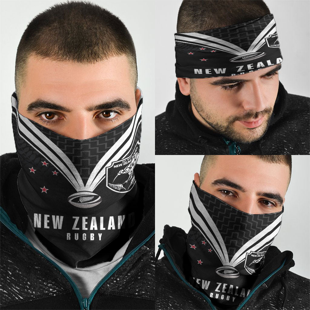 New Zealand Maori Rugby Neck Gaiter Aotearoa Tribal Motif Retro Concept