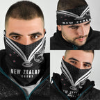 New Zealand Maori Rugby Neck Gaiter Aotearoa Tribal Motif Retro Concept