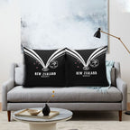 New Zealand Maori Rugby Pillow Cover Aotearoa Tribal Motif Retro Concept