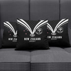 New Zealand Maori Rugby Pillow Cover Aotearoa Tribal Motif Retro Concept