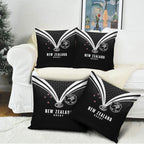 New Zealand Maori Rugby Pillow Cover Aotearoa Tribal Motif Retro Concept