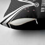 New Zealand Maori Rugby Pillow Cover Aotearoa Tribal Motif Retro Concept