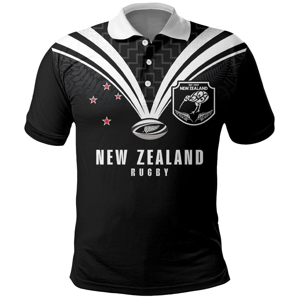 New Zealand Maori Rugby Custom Polo Shirt Aotearoa Tribal Motif Retro Concept