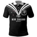 New Zealand Maori Rugby Custom Polo Shirt Aotearoa Tribal Motif Retro Concept
