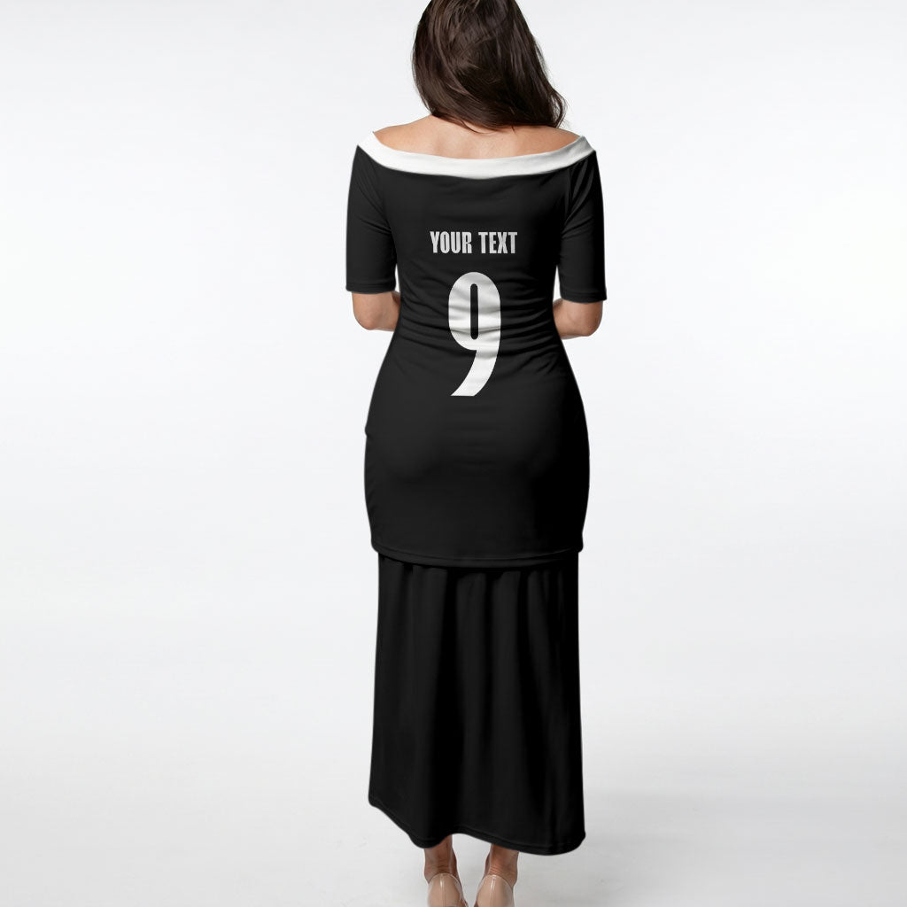 New Zealand Maori Rugby Custom Puletasi Aotearoa Tribal Motif Retro Concept