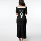 New Zealand Maori Rugby Custom Puletasi Aotearoa Tribal Motif Retro Concept