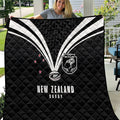 New Zealand Maori Rugby Quilt Aotearoa Tribal Motif Retro Concept