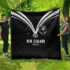New Zealand Maori Rugby Quilt Aotearoa Tribal Motif Retro Concept