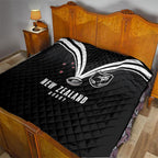 New Zealand Maori Rugby Quilt Aotearoa Tribal Motif Retro Concept