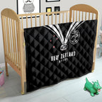 New Zealand Maori Rugby Quilt Aotearoa Tribal Motif Retro Concept