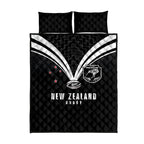 New Zealand Maori Rugby Quilt Bed Set Aotearoa Tribal Motif Retro Concept