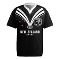 New Zealand Maori Rugby Custom Rugby Jersey Aotearoa Tribal Motif Retro Concept