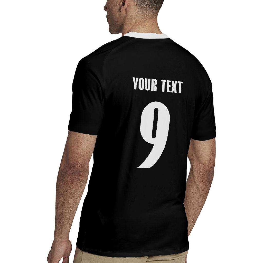 New Zealand Maori Rugby Custom Rugby Jersey Aotearoa Tribal Motif Retro Concept