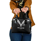New Zealand Maori Rugby Shoulder Handbag Aotearoa Tribal Motif Retro Concept