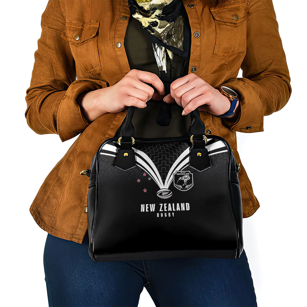 New Zealand Maori Rugby Shoulder Handbag Aotearoa Tribal Motif Retro Concept
