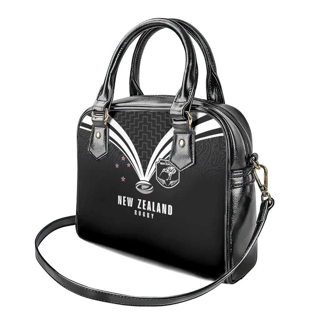 New Zealand Maori Rugby Shoulder Handbag Aotearoa Tribal Motif Retro Concept