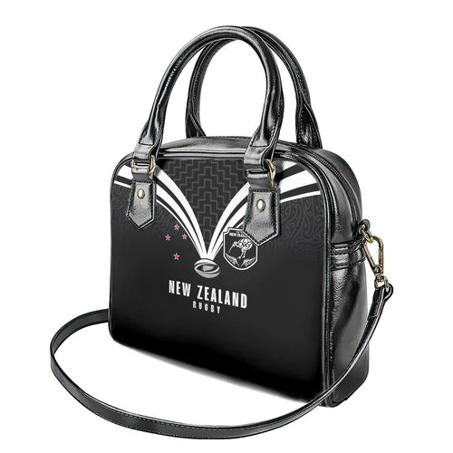 New Zealand Maori Rugby Shoulder Handbag Aotearoa Tribal Motif Retro Concept