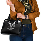 New Zealand Maori Rugby Shoulder Handbag Aotearoa Tribal Motif Retro Concept
