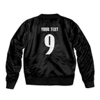 New Zealand Maori Rugby Custom Sleeve Zip Bomber Jacket Aotearoa Tribal Motif Retro Concept